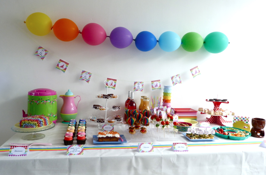 Verlichten keuken trui Rainbow Party Sweet Table